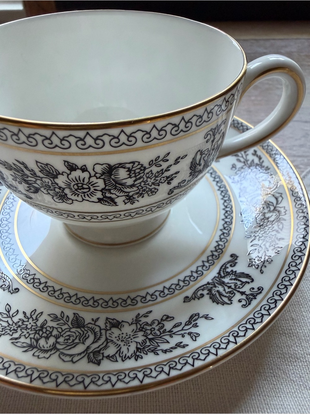 Wedgwood Columbia Black footed cup and saucer - Picture 10 of 10